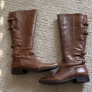 Leather Riding Boots / Size 9M